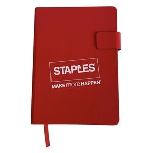 Staples Red Notebook Journal Make More Happen Notes Diary New Merchandise